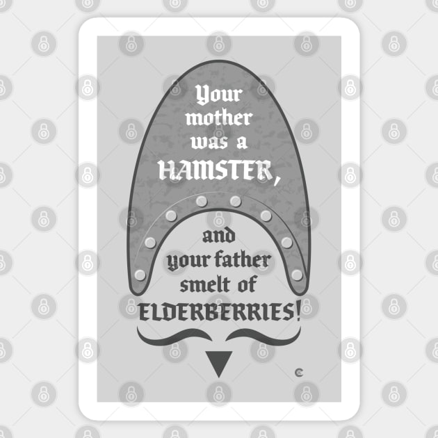 Your Mother Was A Hamster...! Sticker by CuriousCurios